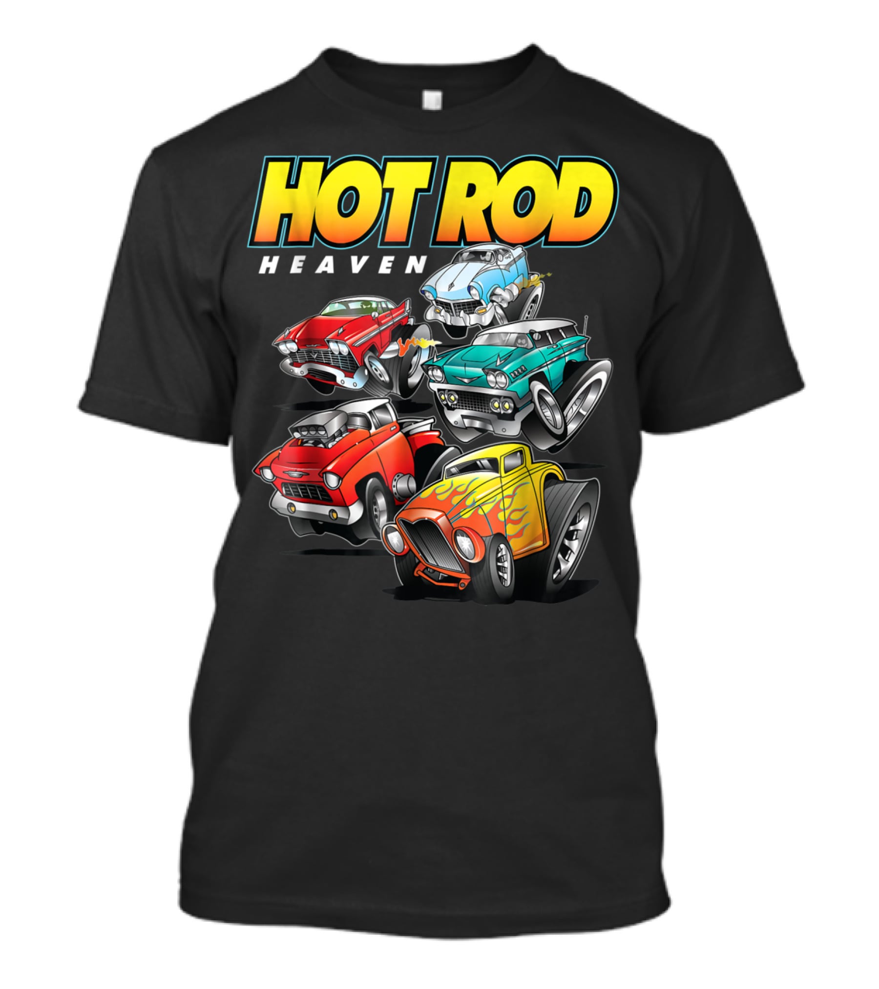 Hot Rod Heaven Classic And Antique Cars Vintage Style Collection T-Shirt