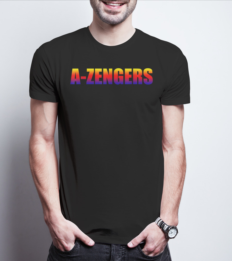 A-Zengers Marvel Parody Avengers Text T-Shirt