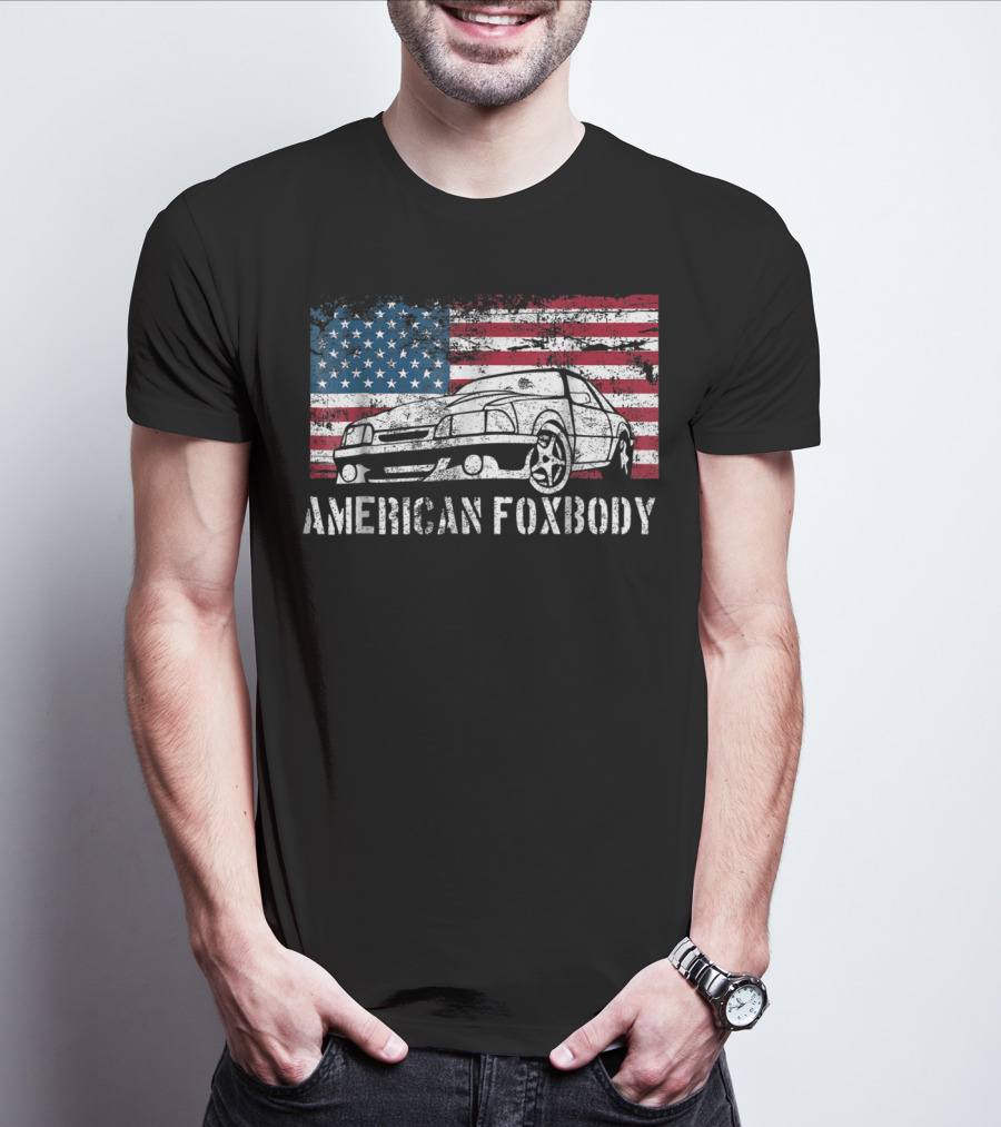 American Foxbody Muscle Car Flag T-Shirt