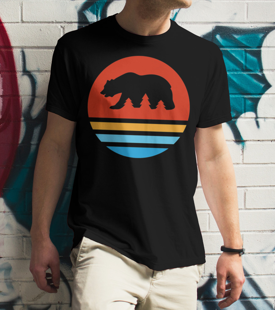 California Bear Sunset Stripes T-Shirt