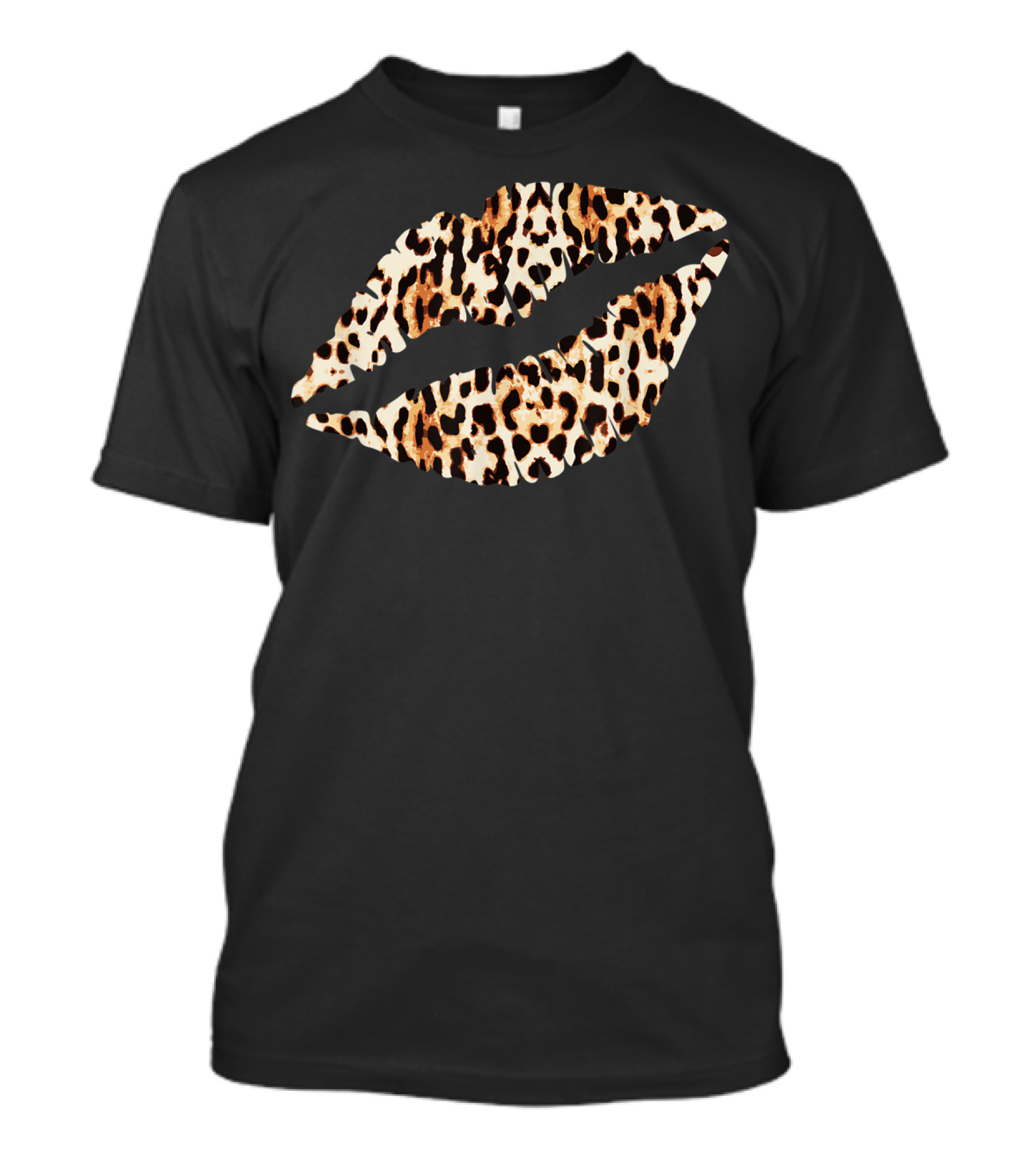 Cool Leopard Cheetah Lips Kiss Me T-Shirt