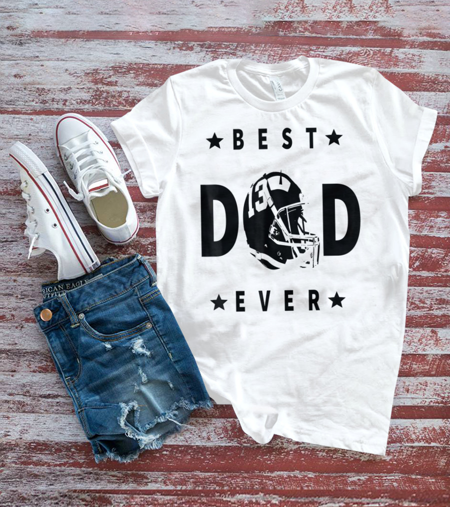 Best Dad Ever Football Helmet Dallas Cowboys Fan T-Shirt