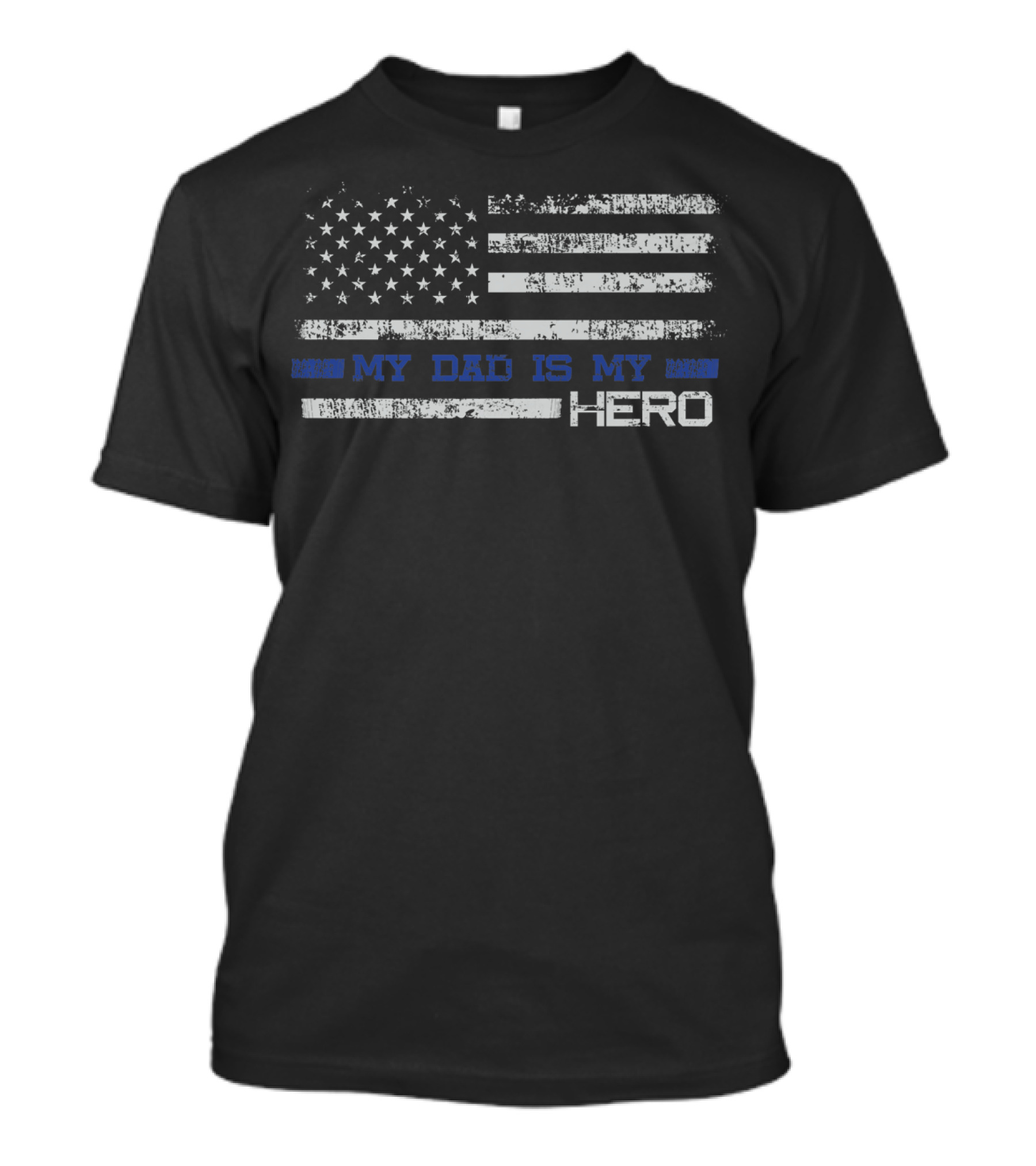My Dad Is My Hero Police Flag T-Shirt