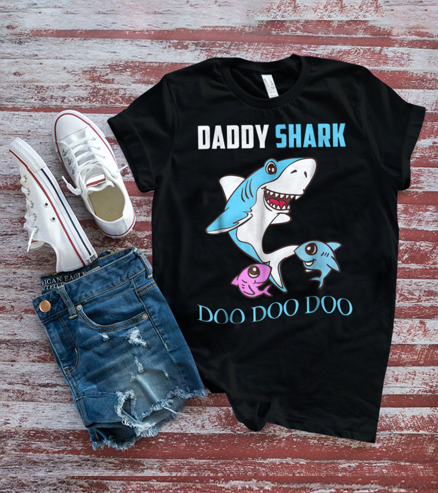Daddy Shark Doo Doo Doo Adult Father Family Matching T-Shirt
