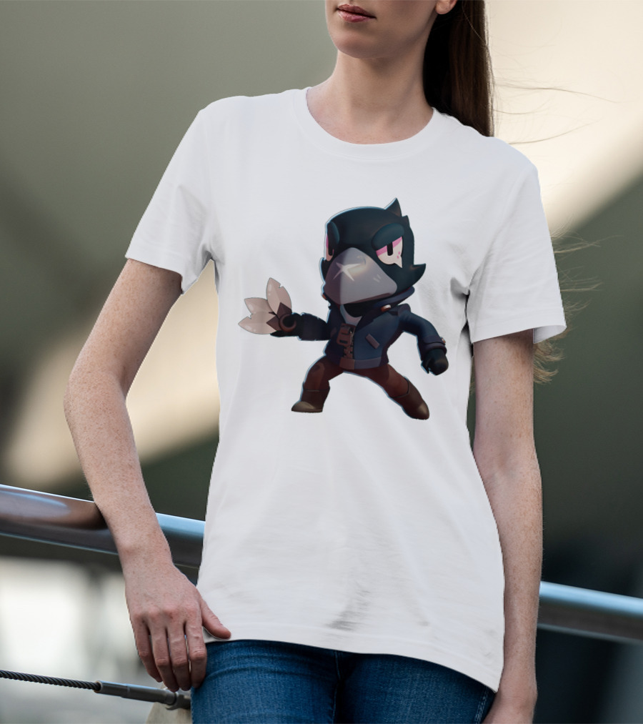 Crow Brawl Stars Kid Gamer Character T-Shirt