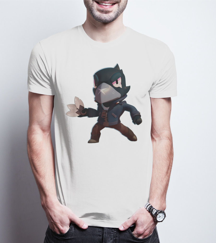Crow Brawl Stars Kid Gamer Character T-Shirt