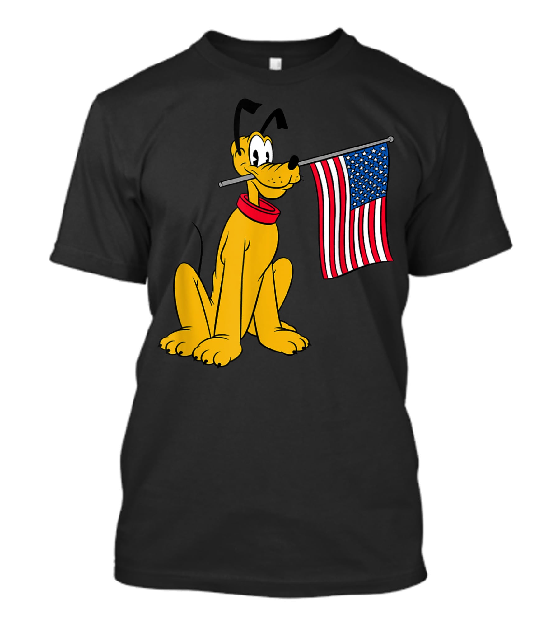 Disney Pluto American Flag T-Shirt