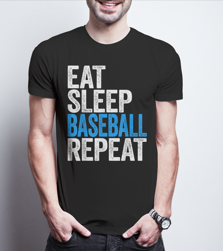 Eat Sleep Baseball Repeat Classic Sports Routine T-Shirt