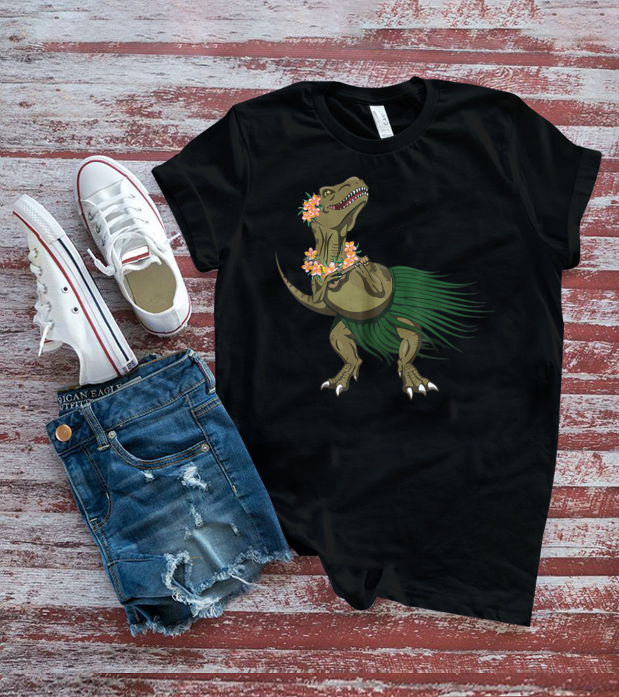 Dinosaur Ukulele Aloha Hawaiian Holiday Hula Dinosaur T-Shirt