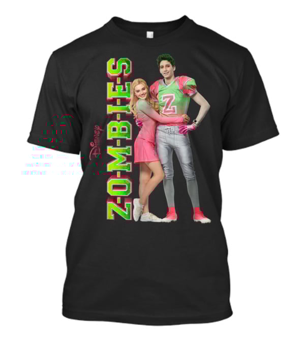 Disney Zombies Zed And Addison Cheerleader And Football Player T-Shirt