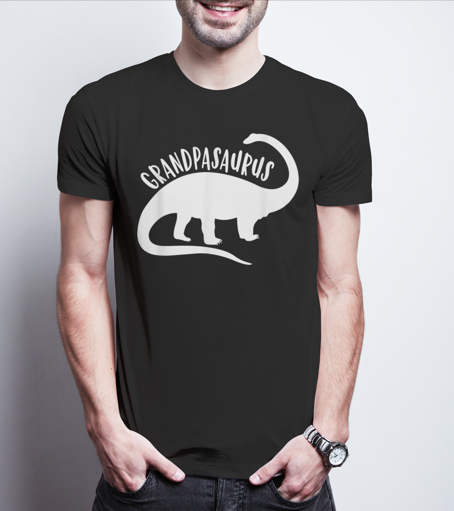 Grandpasaurus Dad Promoted To Dino Grandpa Dinosaur T-Shirt