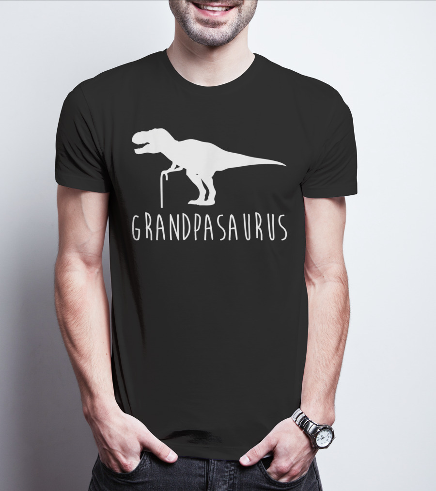 Grandpasaurus Lightweight Custom Ed Dinosaur Cane T-Shirt