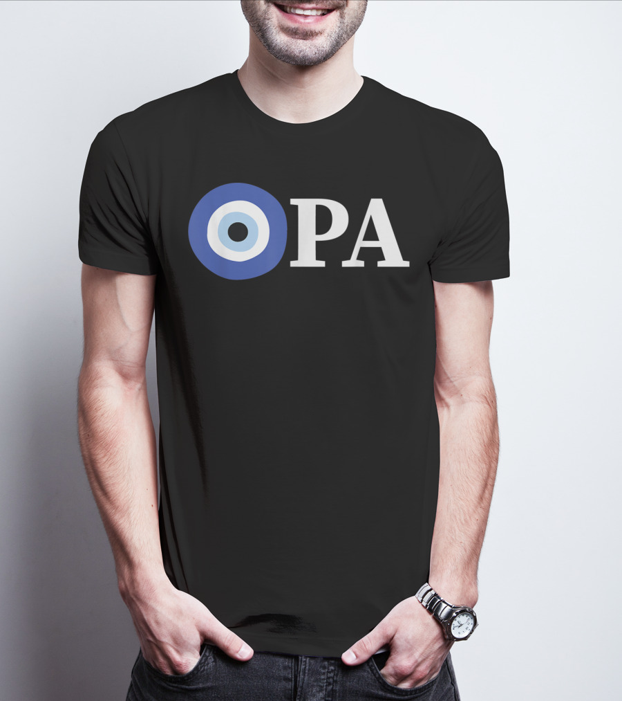 OPA Greek Pride Evil Eye T-Shirt