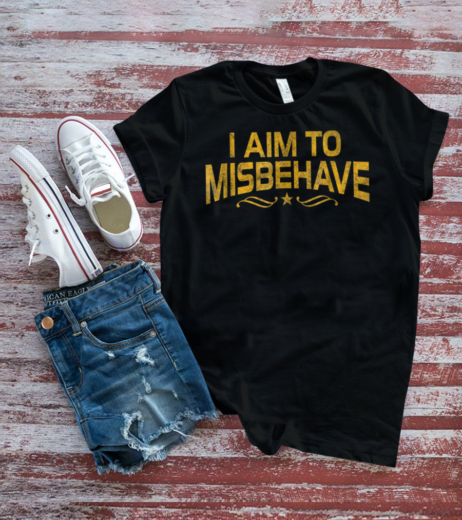 I Aim To Misbehave With Star And Flourishes T-Shirt