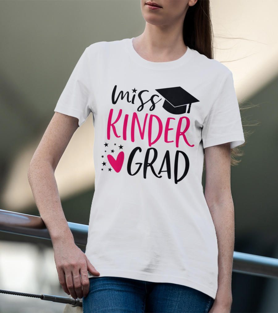 Miss Kinder Grad Kindergarten Graduation Girl T-Shirt