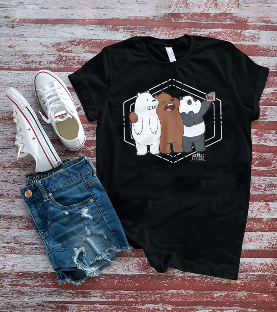 We Bare Bears Cartoon Network Bears Taking Selfie T-Shirt