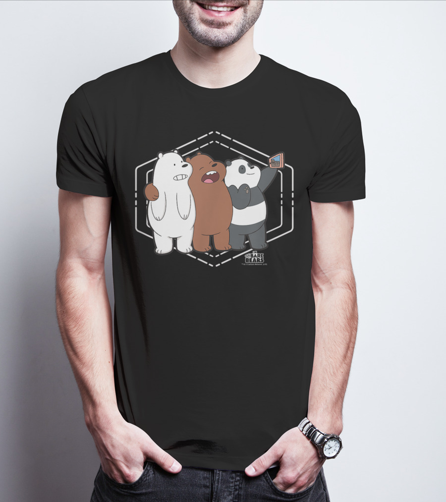 We Bare Bears Cartoon Network Bears Taking Selfie T-Shirt