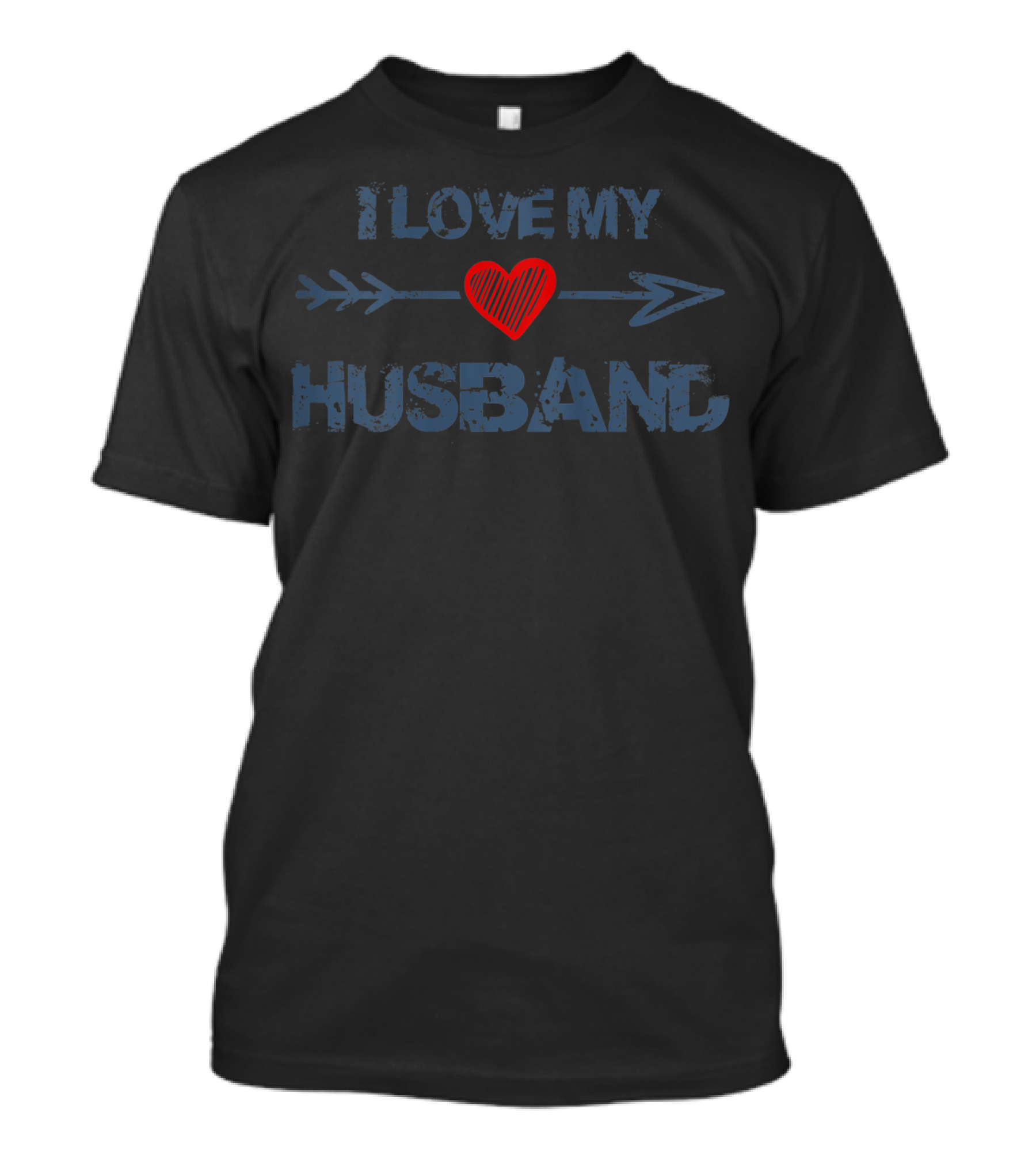 I Love My Husband Vintage Heart Arrow Red T-Shirt