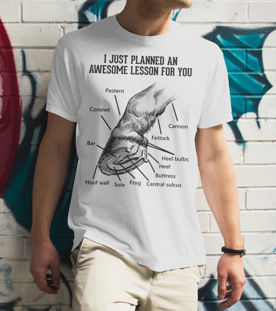 I Just Planned An Awesome Lesson For You Hoof Anatomy Funny Equestrians T-Shirt
