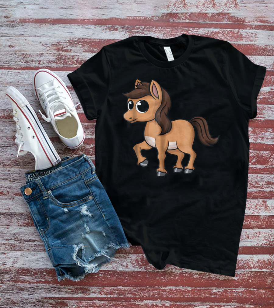 Cute Baby Horse Pony Princess Animal T-Shirt