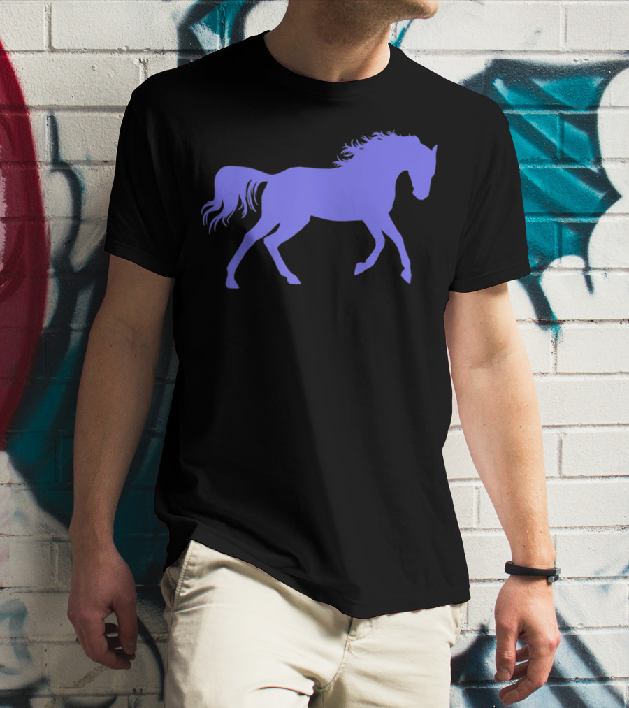 Galloping Horse Silhouette For Pony Loving Girls T-Shirt