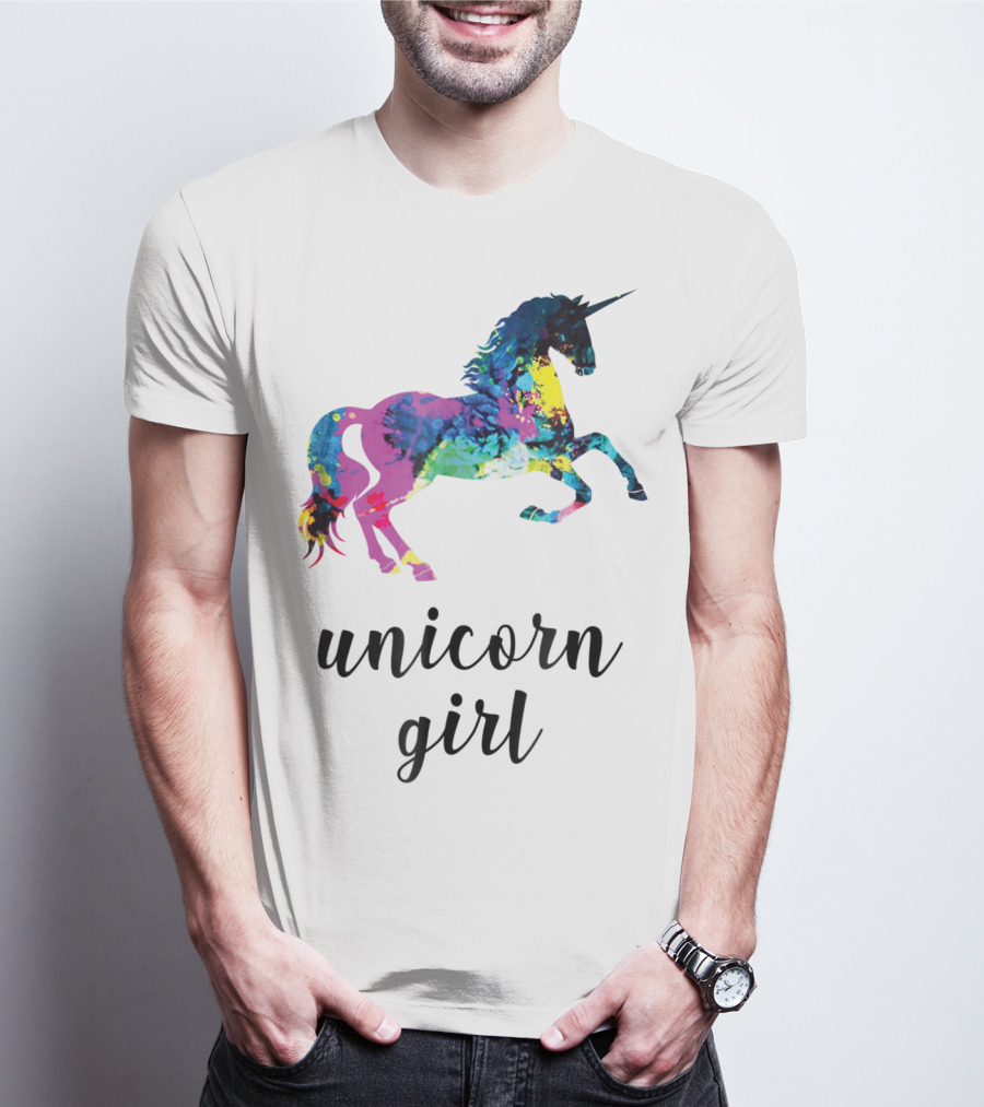 Unicorn Girl Magical Horse Girl Vibrant Colorful T-Shirt