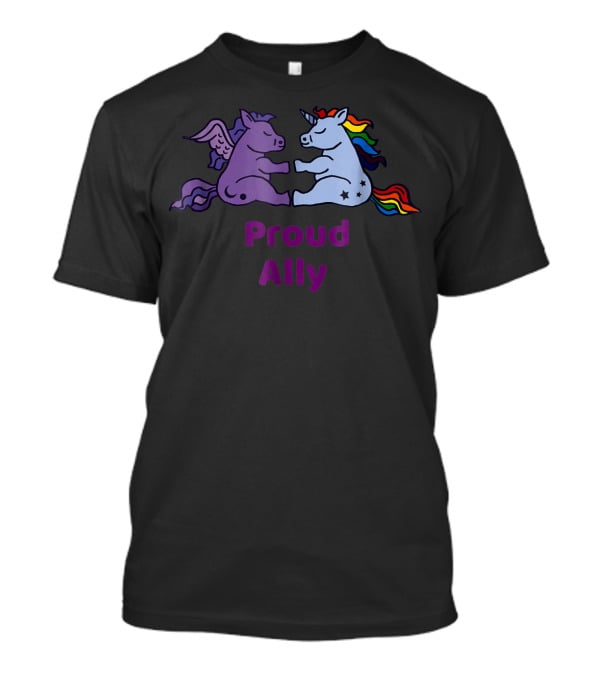 Proud Ally Cute Unicorn Winged Horse T-Shirt