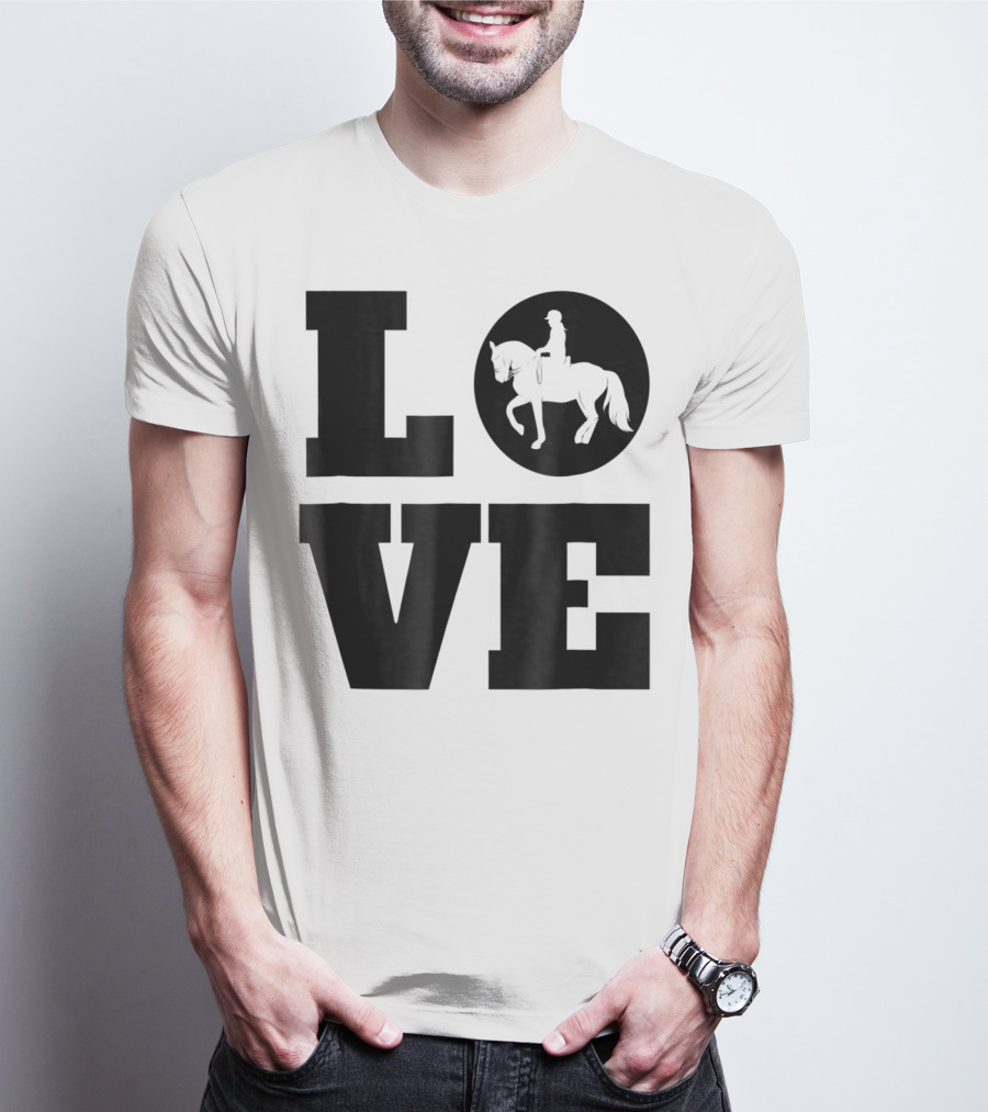 LOVE Dressage Piaffe Horse For Horse Lover T-Shirt
