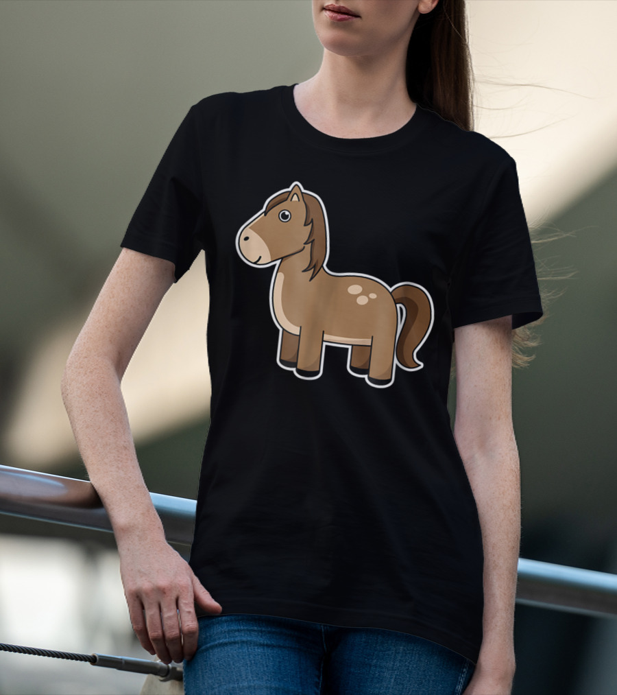 Cute Cartoon Horse Lover T-Shirt