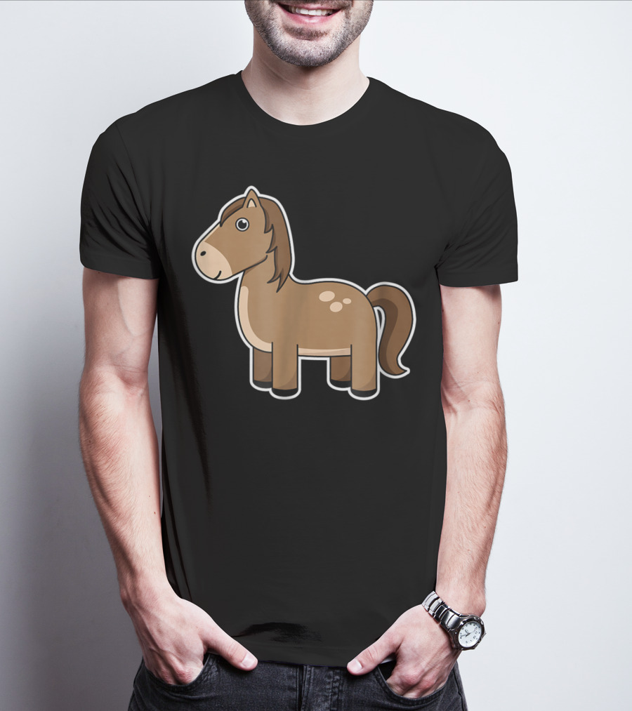 Cute Cartoon Horse Lover T-Shirt