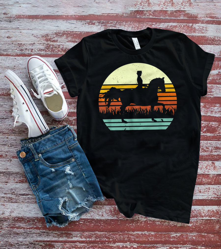 Dressage Rider Style Horse Sunset T-Shirt