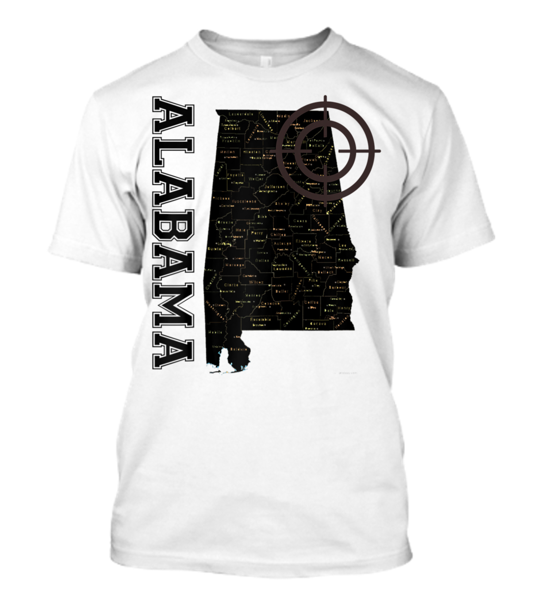 Alabama Vintage Maps Classic With Counties And Target T-Shirt