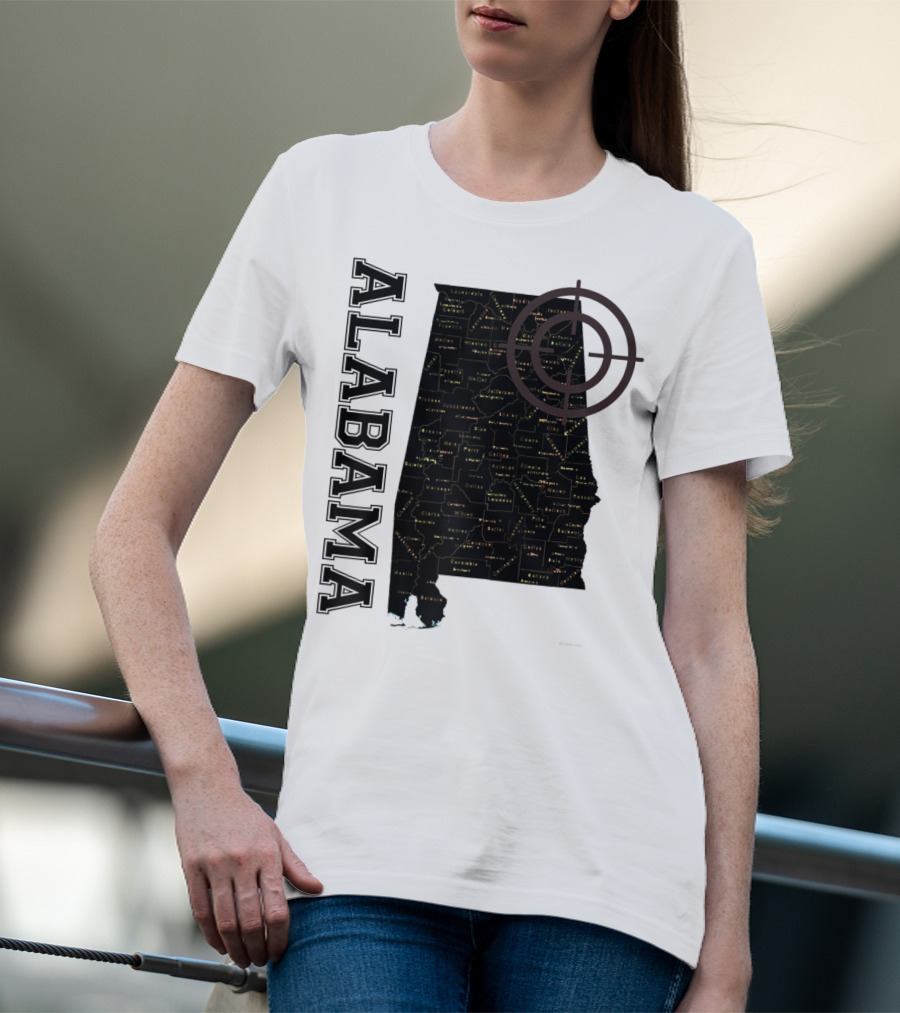 Alabama Vintage Maps Classic With Counties And Target T-Shirt