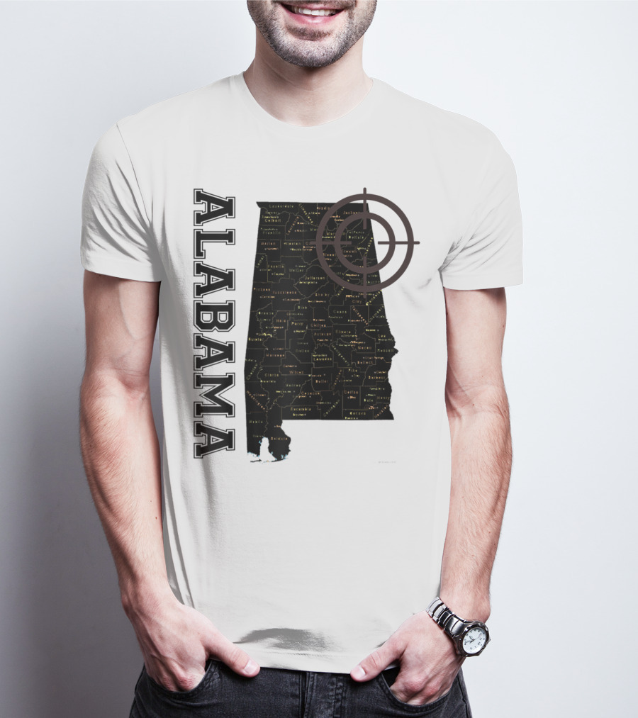 Alabama Vintage Maps Classic With Counties And Target T-Shirt