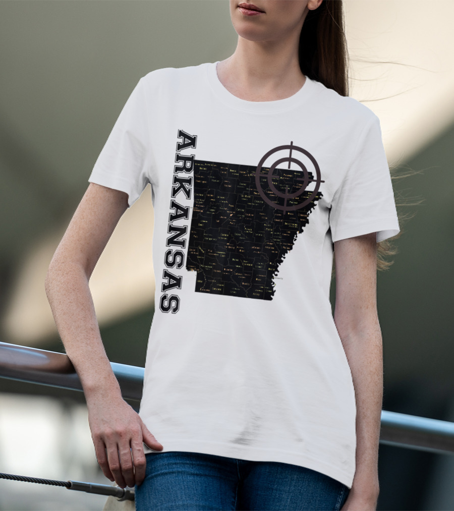 Arkansas Maps Classic Fun Targeted Exploration T-Shirt