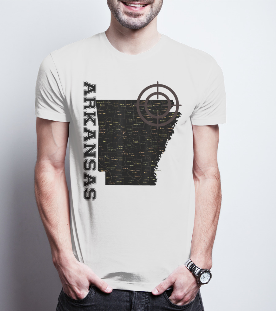 Arkansas Maps Classic Fun Targeted Exploration T-Shirt