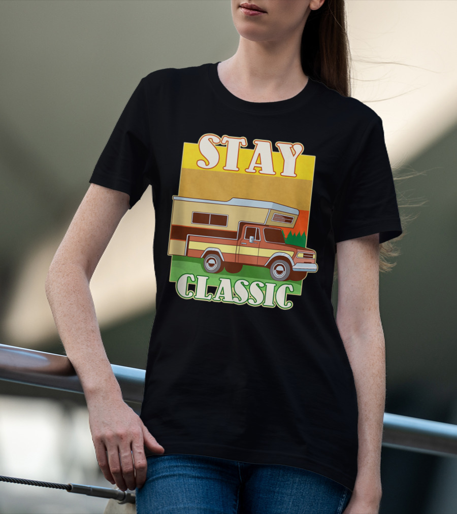 Stay Classic Camping And RV Vintage Camper T-Shirt