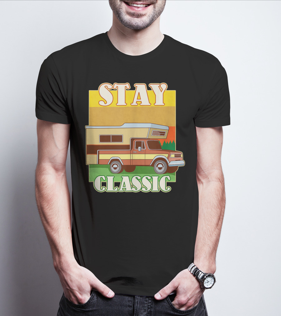 Stay Classic Camping And RV Vintage Camper T-Shirt