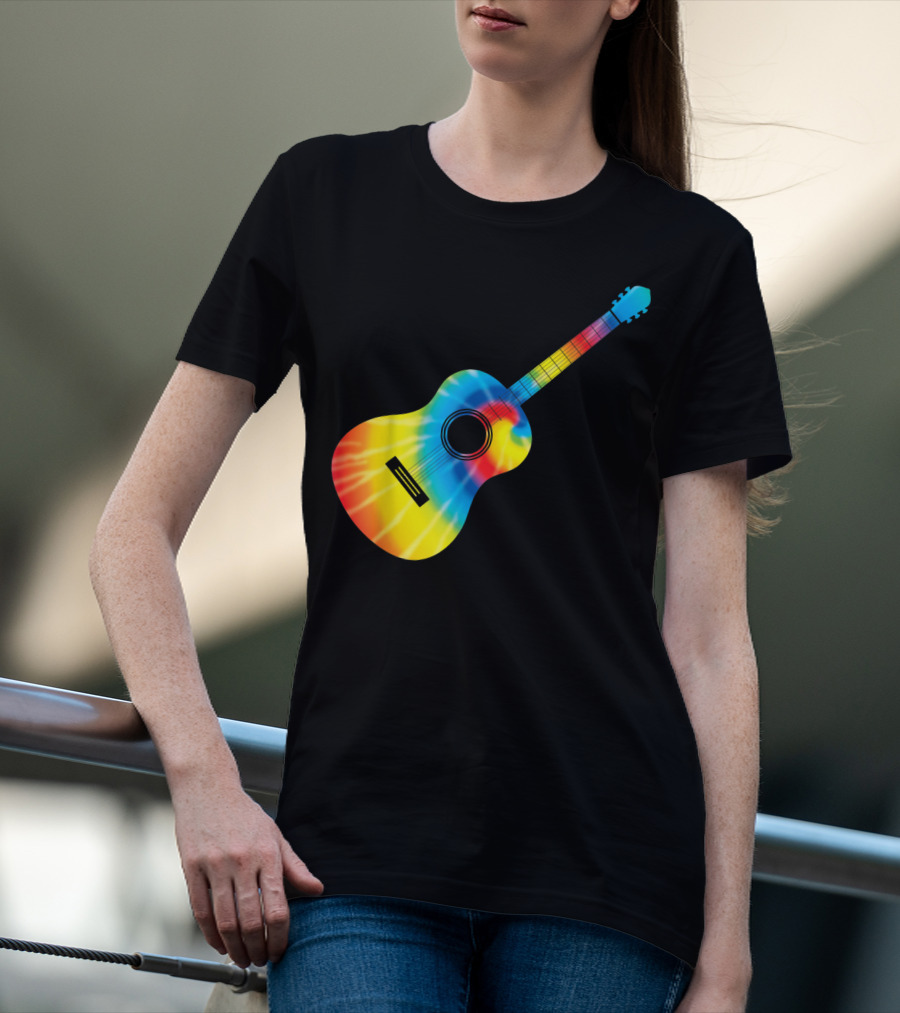 Classic Vintage Guitar Tie-Dye T-Shirt