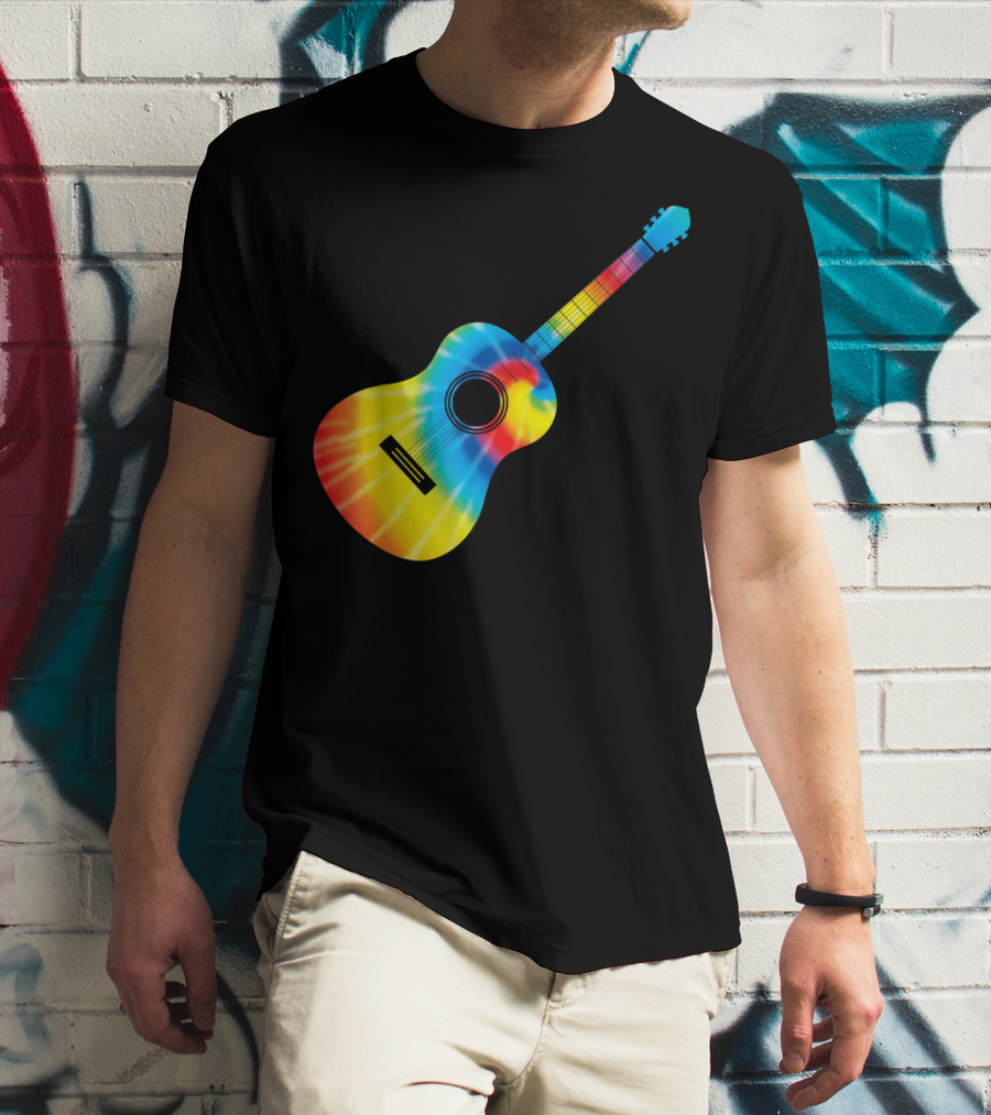 Classic Vintage Guitar Tie-Dye T-Shirt