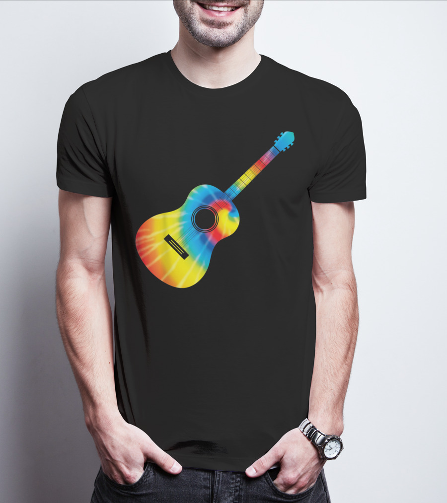 Classic Vintage Guitar Tie-Dye T-Shirt