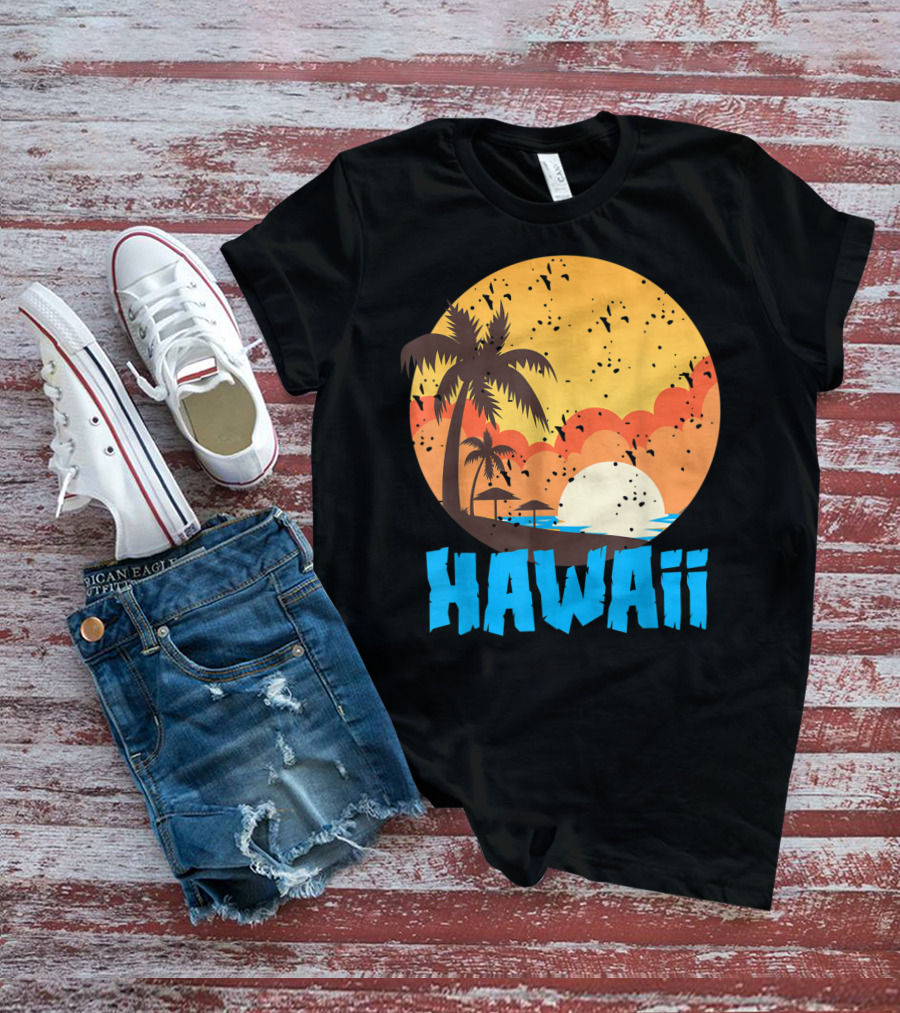 Hawaii Sunset Palm Beach T-Shirt