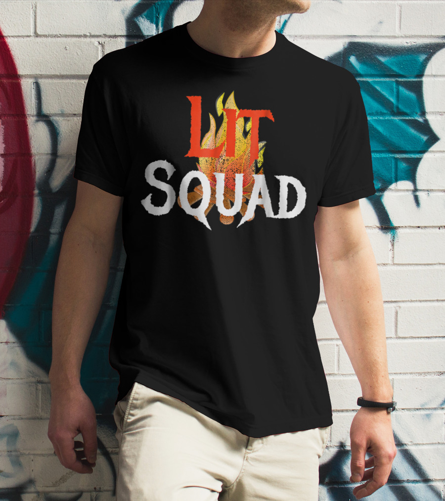 Lit Squad Fire Flames T-Shirt