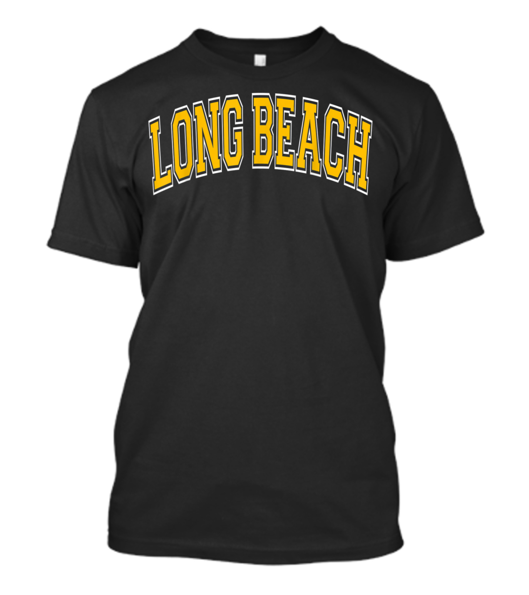 Long Beach Varsity Amber Text Arch T-Shirt