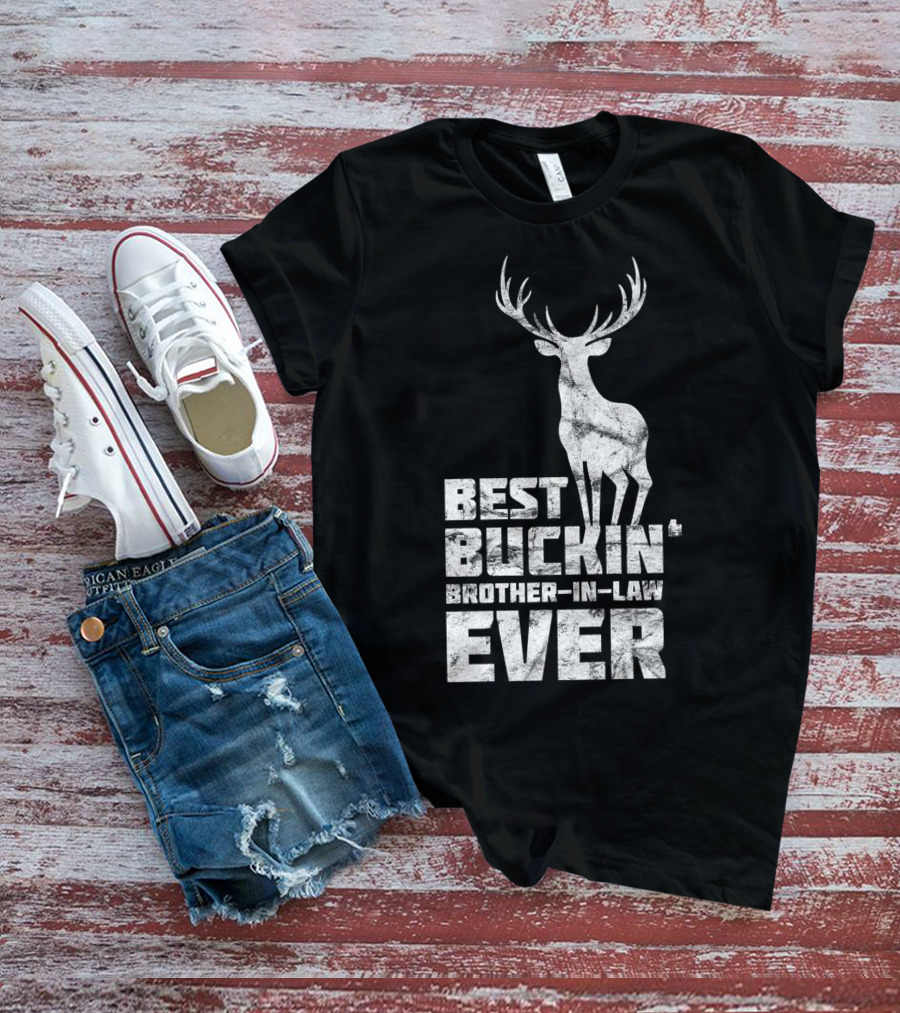 Best Buckin' Brother-in-Law Ever Mens Awesome Buck Deer T-Shirt
