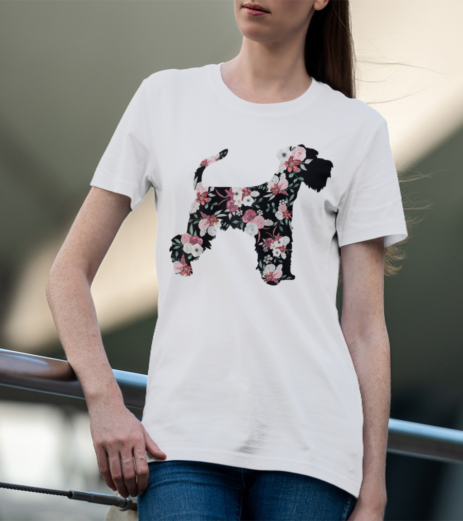 Minischnauzer Floral T-Shirt