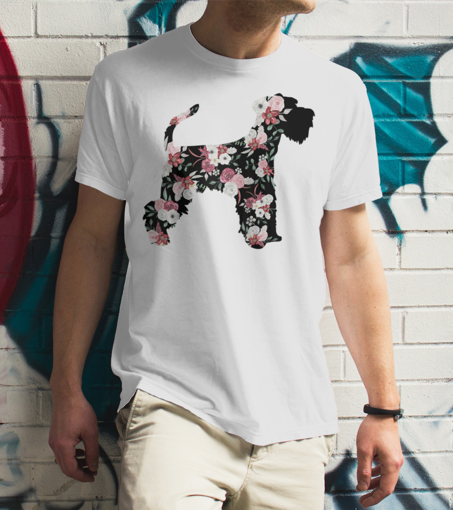 Minischnauzer Floral T-Shirt
