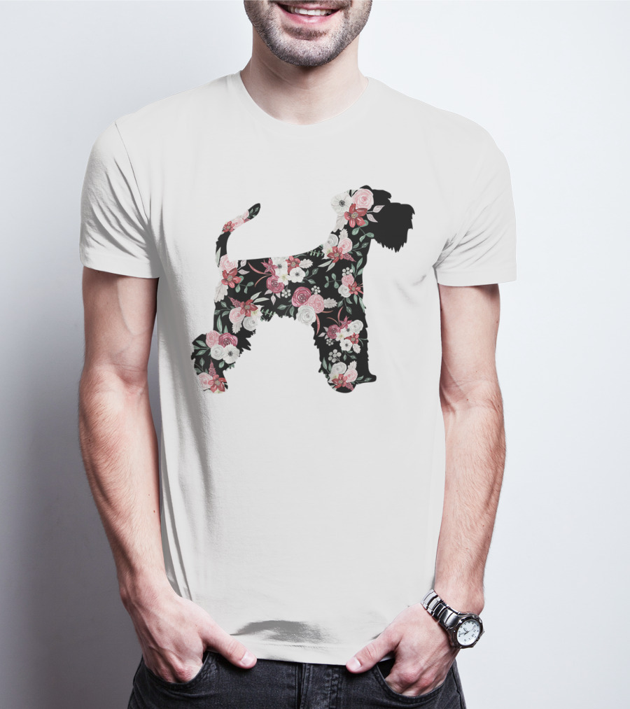 Minischnauzer Floral T-Shirt