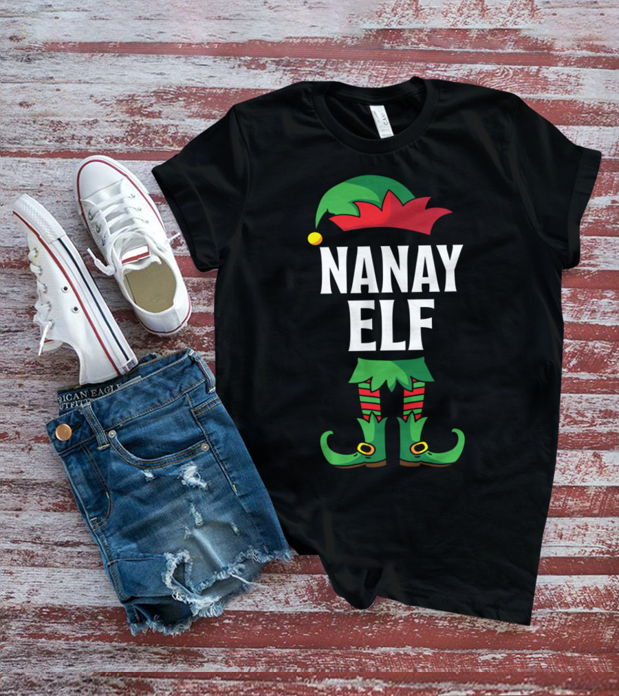 Nanay Elf Costume Christmas Holiday T-Shirt