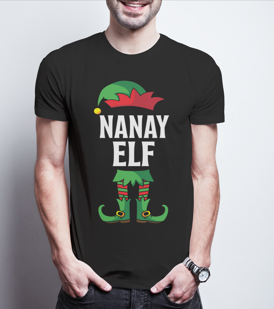 Nanay Elf Costume Christmas Holiday T-Shirt